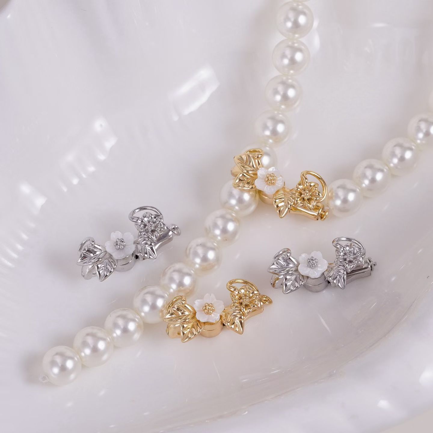 Silver Bead Clasps For Pearl Necklace - 마그네틱 S925 스털링 실버 목걸이 펜던트