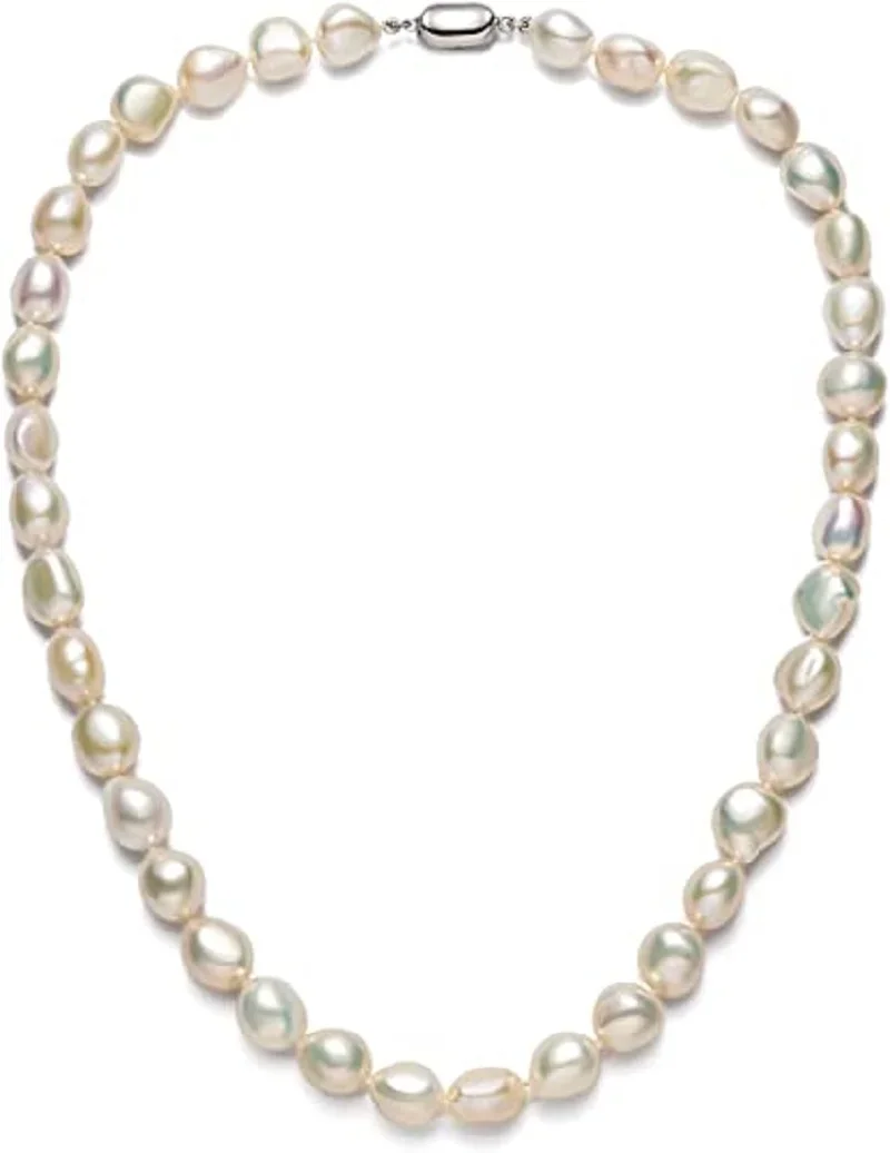 Freshwater Cultured Pearl Necklace 8-9Mm - 여성용 바로크 진주 목걸이 8-9mm 9-10mm