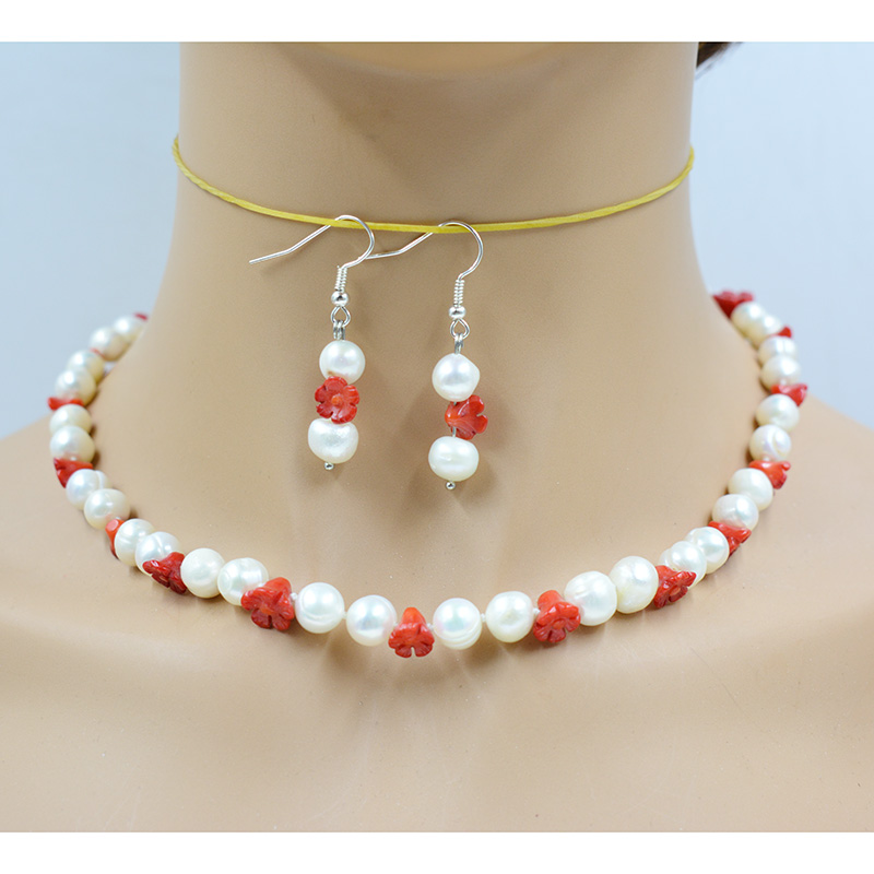 Freshwater Cultured Pearl Necklace 8-9Mm - 8-9MM 천연 흰색 담수 양식 진주/천연