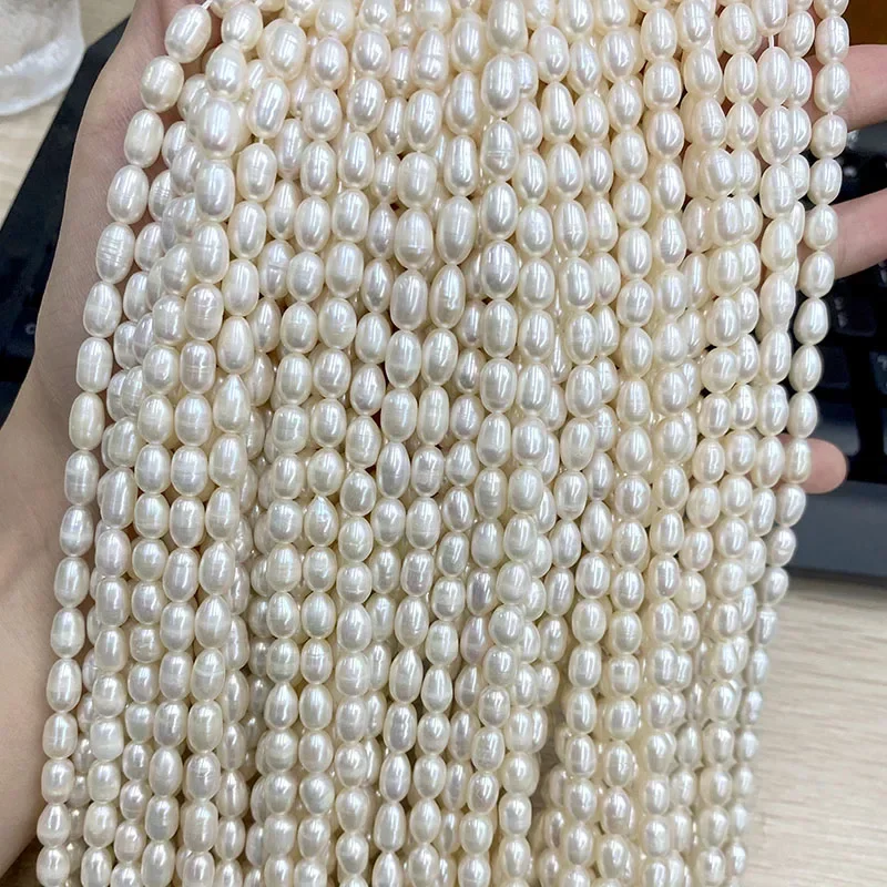 Natural Freshwater Pearl Strand Loose Beads - 도매 중간 품질 천연 담수 진주