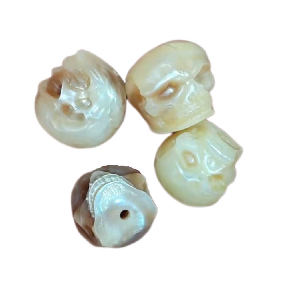 Freshwater Cultured Pearl Necklace 8-9Mm - 5 개 천연 양식 진주 조각