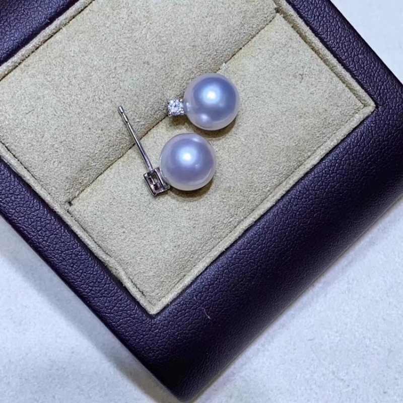 아름다운 AAAA+ 등급의 8~9mm 일본산 아코야 진 - Akoya Pearl Stud Earrings Sterling Silver 리뷰 및 가격