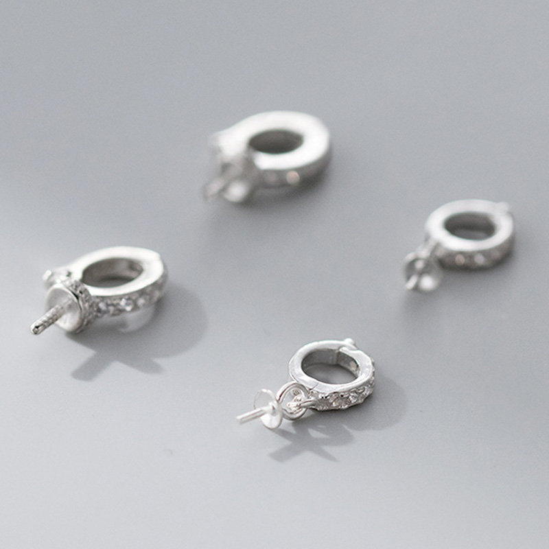 DIY 귀걸이 목걸이 펜던트 버클 후크, AAA 지르콘 - Silver Bead Clasps For Pearl Necklace 리뷰 및 가격