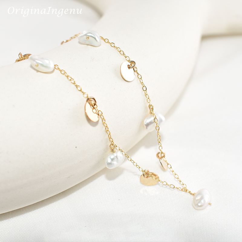 천연 바로크 진주 목걸이, 14K 골드 채워진 동전 초 - Baroque Pearl Pendant Necklace Gold 리뷰 및 가격