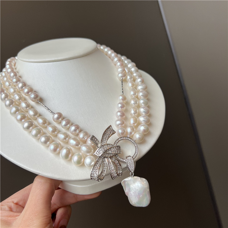 AA 천연 흰색 진주 초커 목걸이, 18 인치, 8-9 - Freshwater Cultured Pearl Necklace 8-9Mm 리뷰 및 가격