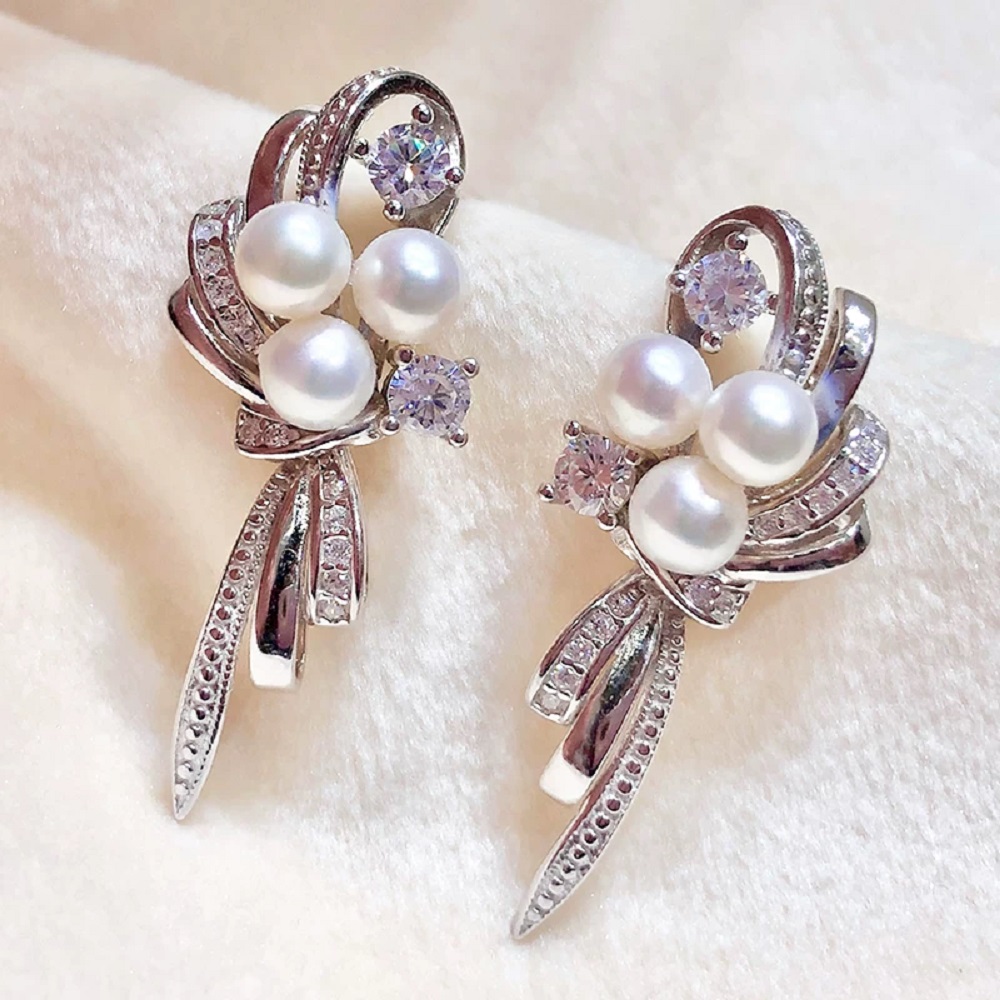 천연 진주 귀걸이 AAAA4-5mm 새로운 925 스털 - Akoya Pearl Stud Earrings Sterling Silver 리뷰 및 가격