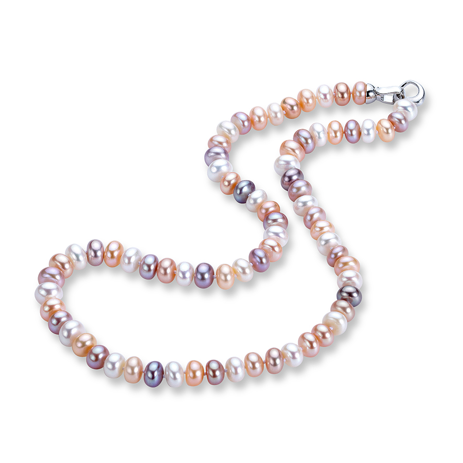 여성을위한 천연 담수 긴 진주 목걸이 목 체인 멀티 컬 - Silver Bead Clasps For Pearl Necklace 리뷰 및 가격