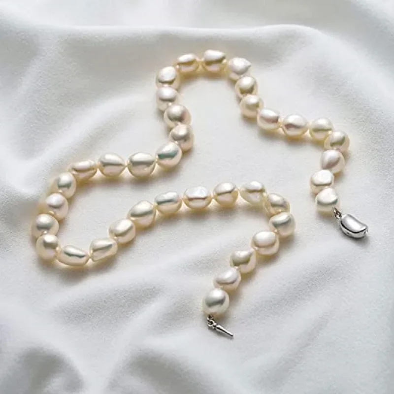 여성용 바로크 진주 목걸이 8-9mm 9-10mm AA - Freshwater Cultured Pearl Necklace 8-9Mm 리뷰 및 가격