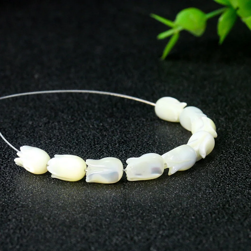 2PCS 자연 쉘 비즈 조각 된 튤립 장미 꽃 진주 매 - Mother Of Pearl Shell Pendant Necklace 리뷰 및 가격