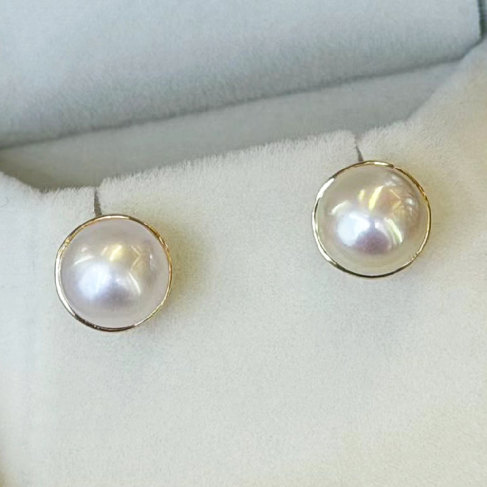 우아한 세미클로즈드 925 실버 해수 진주 스터드 귀걸 - Akoya Pearl Stud Earrings Sterling Silver 리뷰 및 가격