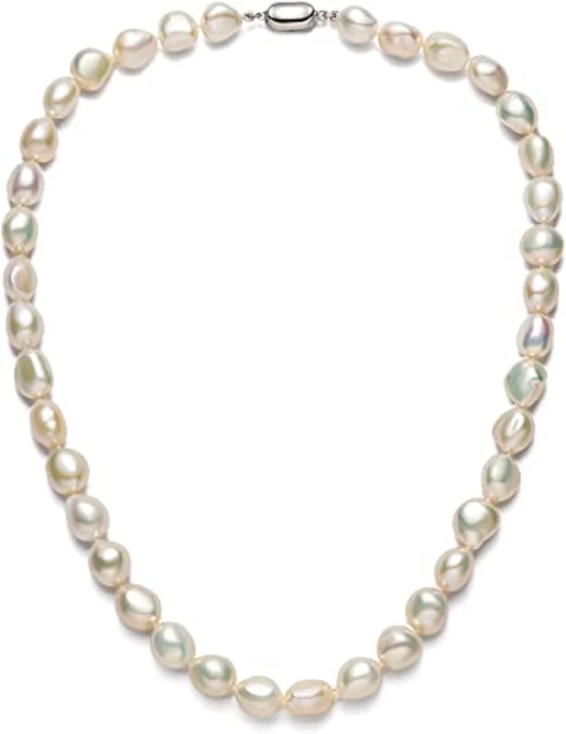 여성을위한 바로크 진주 목걸이 8-9mm 9-10mm  - Freshwater Cultured Pearl Necklace 8-9Mm 리뷰 및 가격