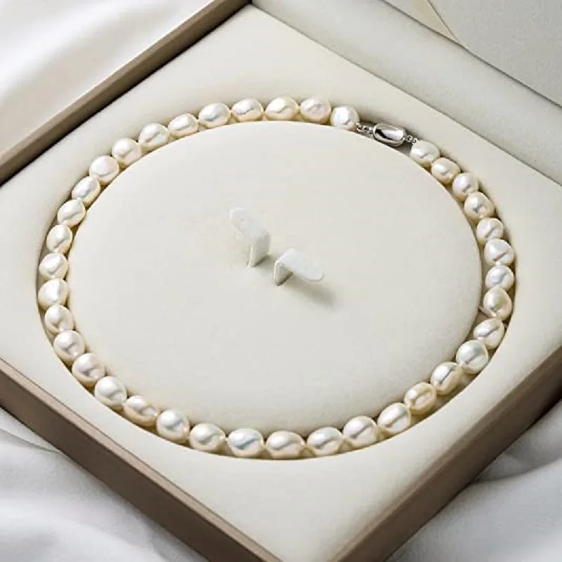 여성을위한 바로크 진주 목걸이 8-9mm 9-10mm  - Freshwater Cultured Pearl Necklace 8-9Mm 리뷰 및 가격