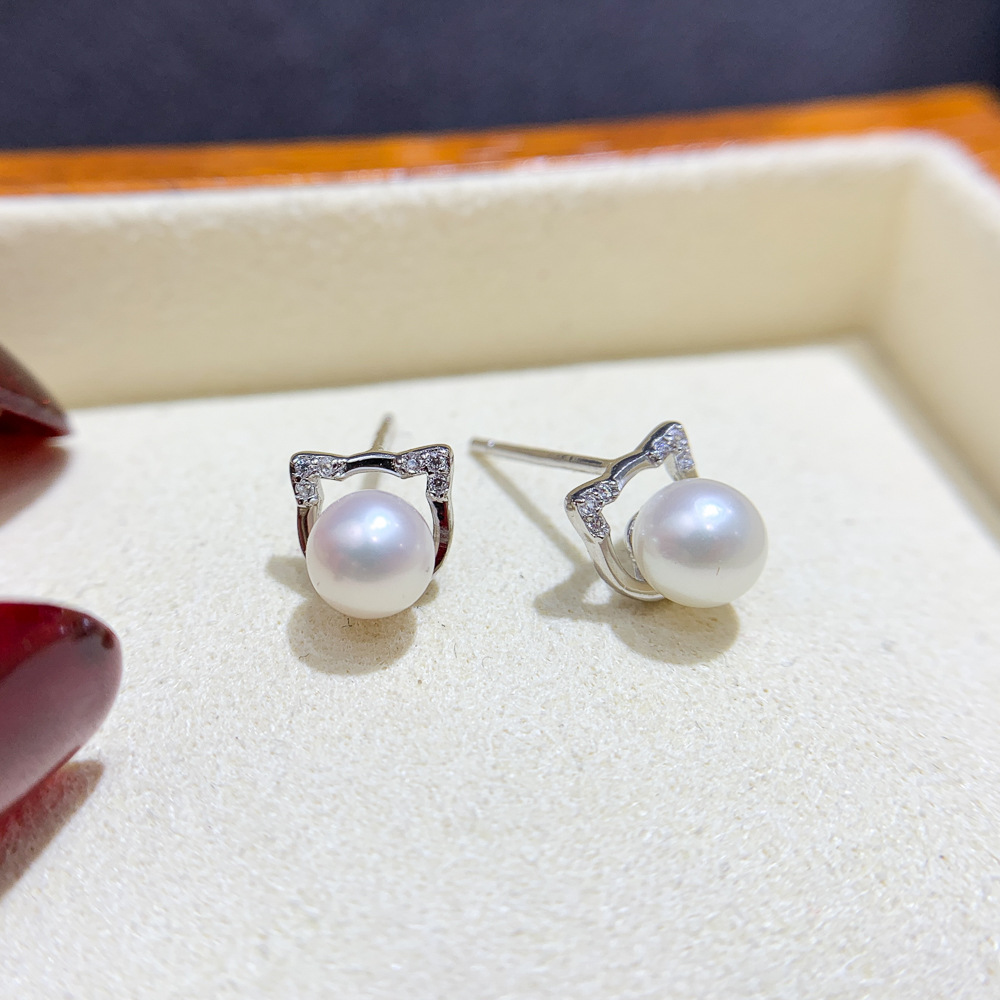AAAA 등급의 미니 사이즈(6-7mm, 7-8mm)  - Akoya Pearl Stud Earrings Sterling Silver 리뷰 및 가격