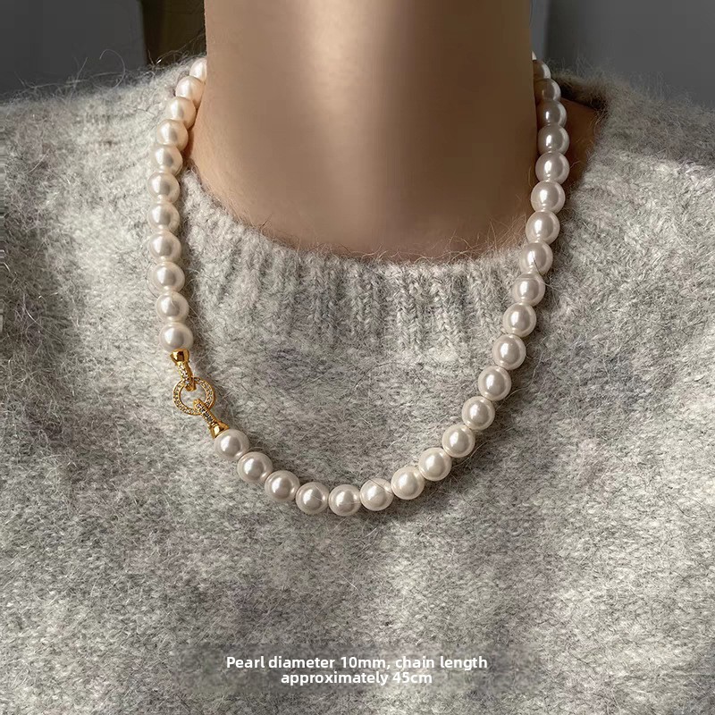 실버 & 화이트 진주 초커 & 스웨터 목걸이 – 풀 다 - Silver Bead Clasps For Pearl Necklace 리뷰 및 가격