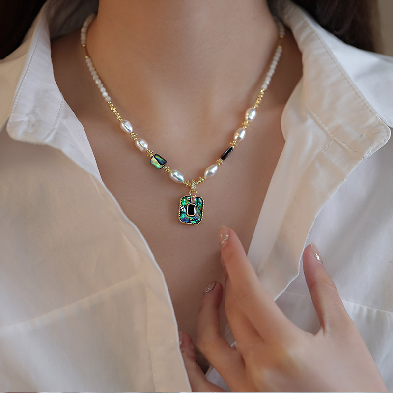 새로운 도착 럭셔리 뷰티 펜던트 100% 천연 담수 진 - Baroque Pearl Pendant Necklace Gold 리뷰 및 가격