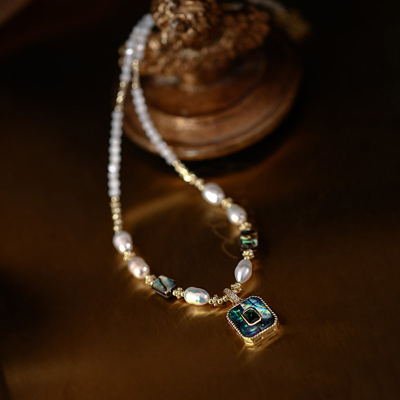 새로운 도착 럭셔리 뷰티 펜던트 100% 천연 담수 진 - Baroque Pearl Pendant Necklace Gold 리뷰 및 가격