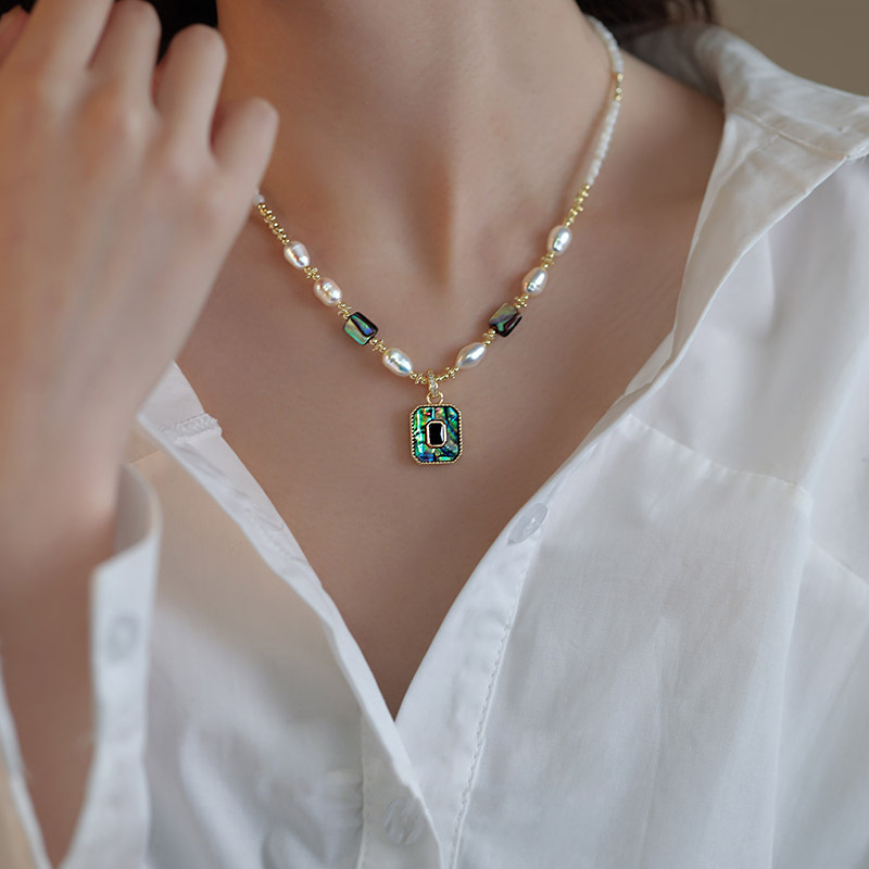 새로운 도착 럭셔리 뷰티 펜던트 100% 천연 담수 진 - Baroque Pearl Pendant Necklace Gold 리뷰 및 가격