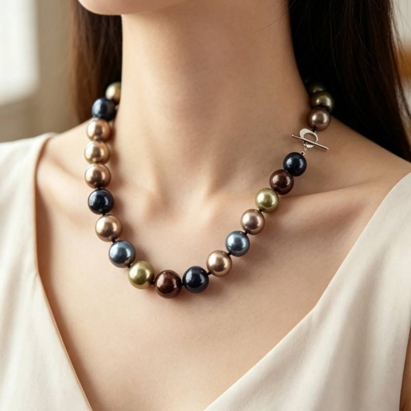 거대한 12mm 여러 가지 빛깔의 라운드 남해 쉘 진주 - Mother Of Pearl Shell Pendant Necklace 리뷰 및 가격