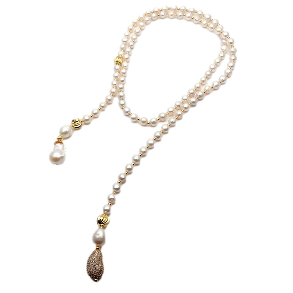 YYGEM 8-9mm 거의 둥근 모양의 담수 양식 진주 - Freshwater Cultured Pearl Necklace 8-9Mm 리뷰 및 가격