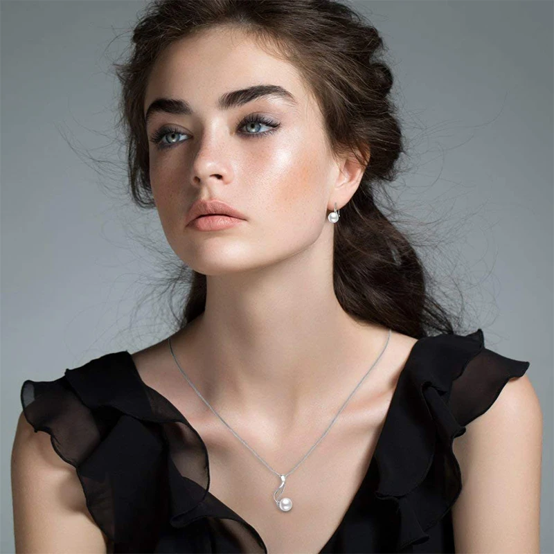 Dainashi-우아한 925 스털링 실버 AAAA 담 - Freshwater Cultured Pearl Necklace 8-9Mm 리뷰 및 가격