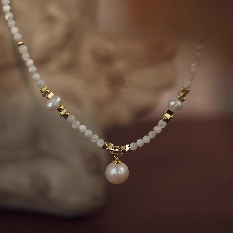 새로운 스타일 유행 천연 담수 진주 14K 골드 채워진 - Baroque Pearl Pendant Necklace Gold 리뷰 및 가격