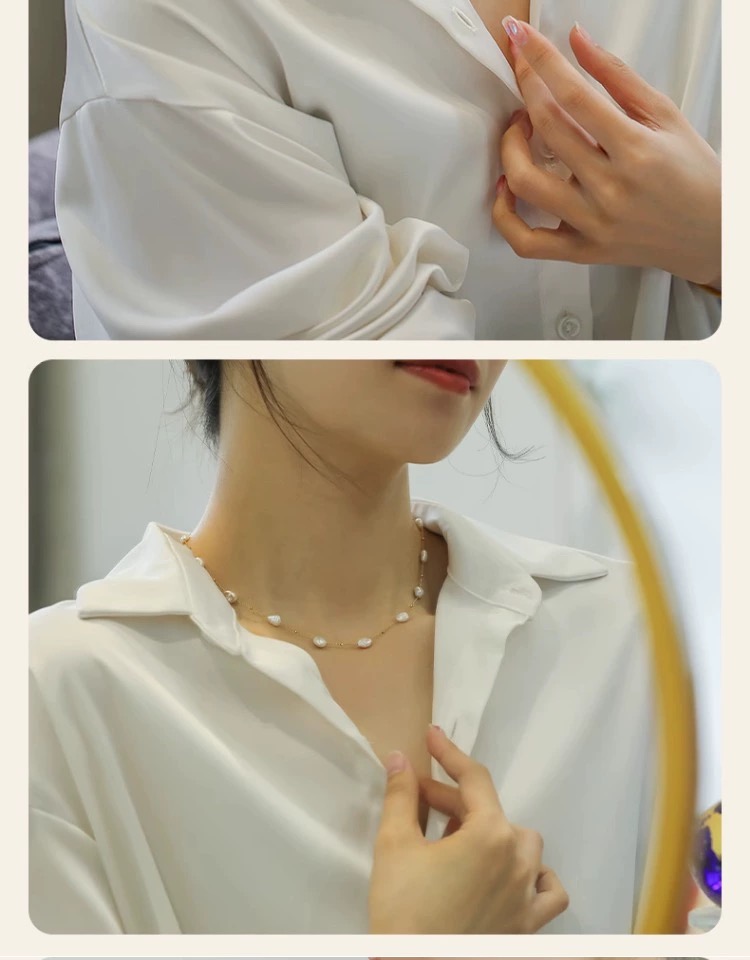 고급 보석 진짜 18K 골드 목걸이 펜던트 바로크 천연 - Baroque Pearl Pendant Necklace Gold 리뷰 및 가격