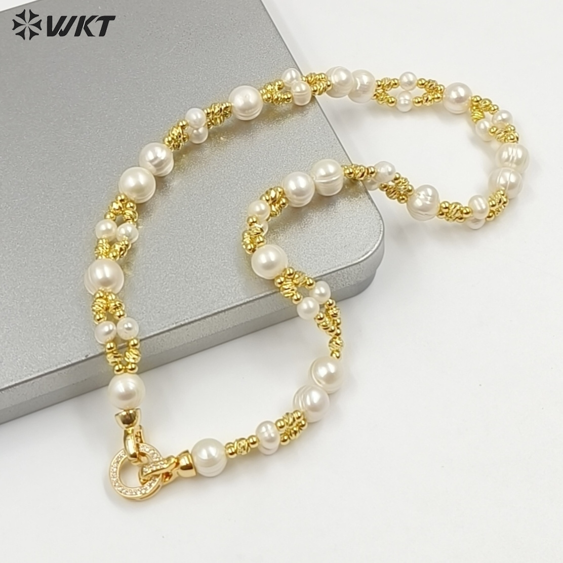 WT-JN376 WKT 다용도 고급 천연 담수 진주 목 - Baroque Pearl Pendant Necklace Gold 리뷰 및 가격