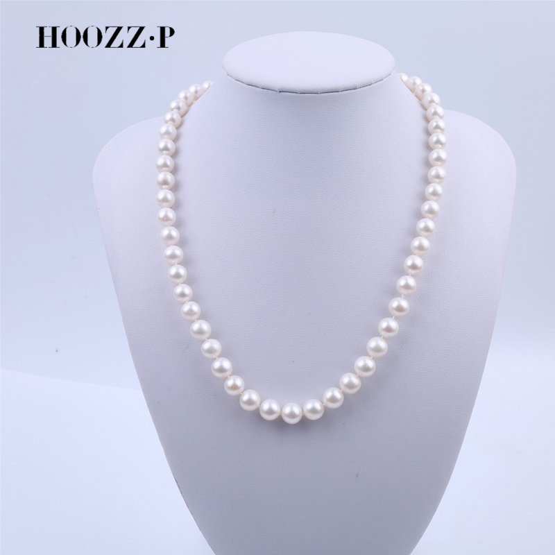 HOOZ Z.P 8-9mm 화이트 천연 담수 양식 진주 - Freshwater Cultured Pearl Necklace 8-9Mm 리뷰 및 가격