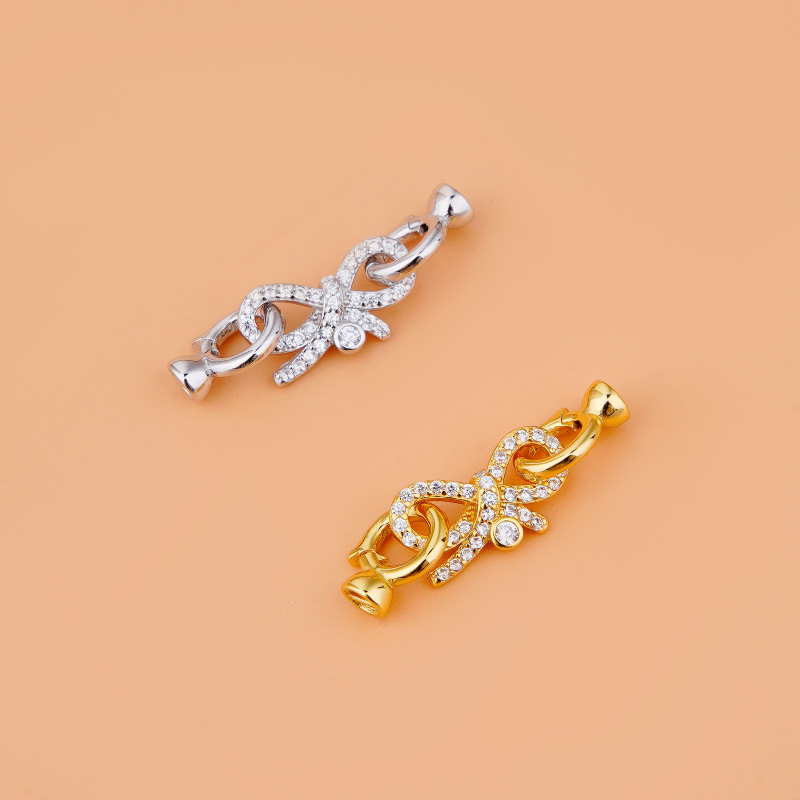 S925 스털링 실버 쥬얼리, 가벼운 럭셔리 작은 활  - Silver Bead Clasps For Pearl Necklace 리뷰 및 가격