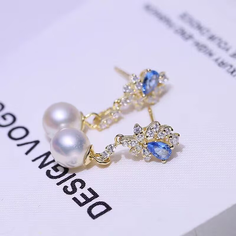 긴 진주 귀걸이 AAAA 9-10mm 10-11mm 1 - Akoya Pearl Stud Earrings Sterling Silver 리뷰 및 가격