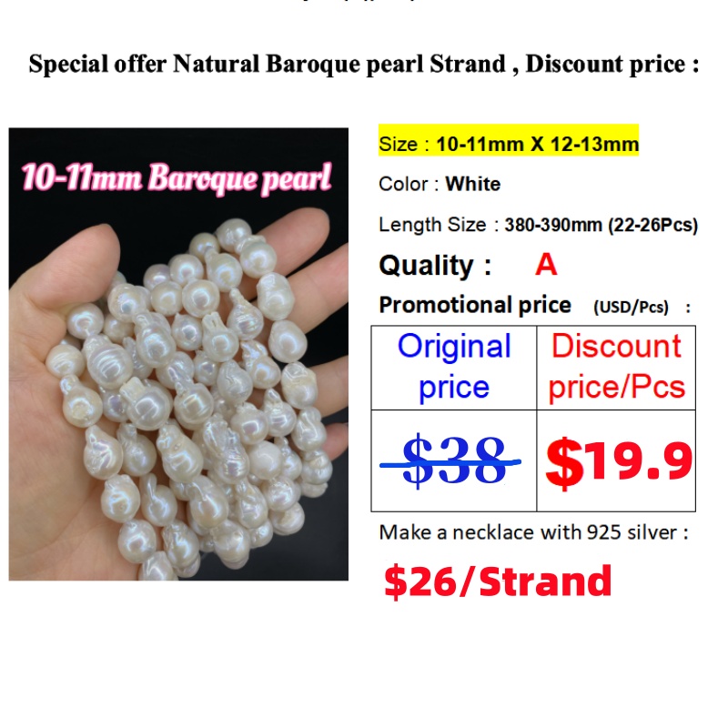 천연 담수 진주 초커 목걸이 바로크 진주 주얼리 & 여 - Silver Bead Clasps For Pearl Necklace 리뷰 및 가격