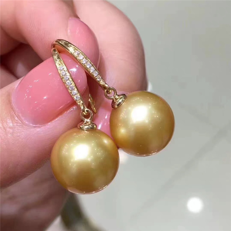 AAAA++++ 8-9mm 9-10mm 10-11mm  - Tahitian South Sea Pearl Earrings 18K 리뷰 및 가격