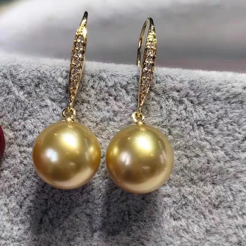 AAAA++++ 8-9mm 9-10mm 10-11mm  - Tahitian South Sea Pearl Earrings 18K 리뷰 및 가격
